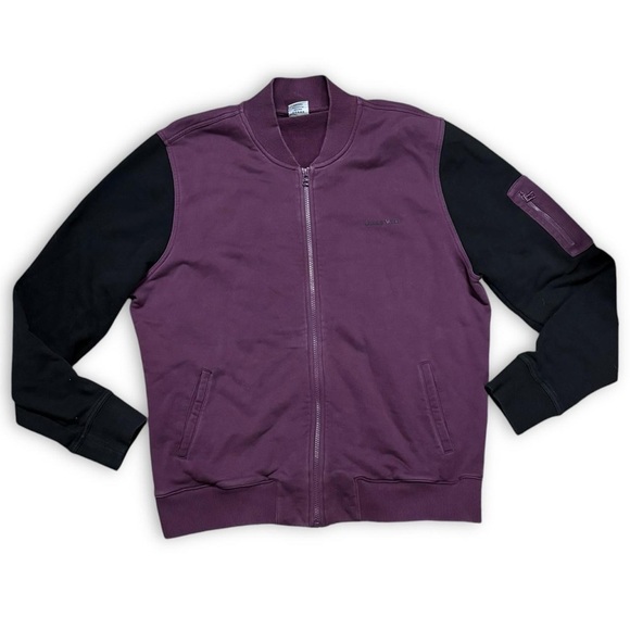 Outdoor Voices Purple Black Cotton Bomber Track Jacket - Picture 1 of 6